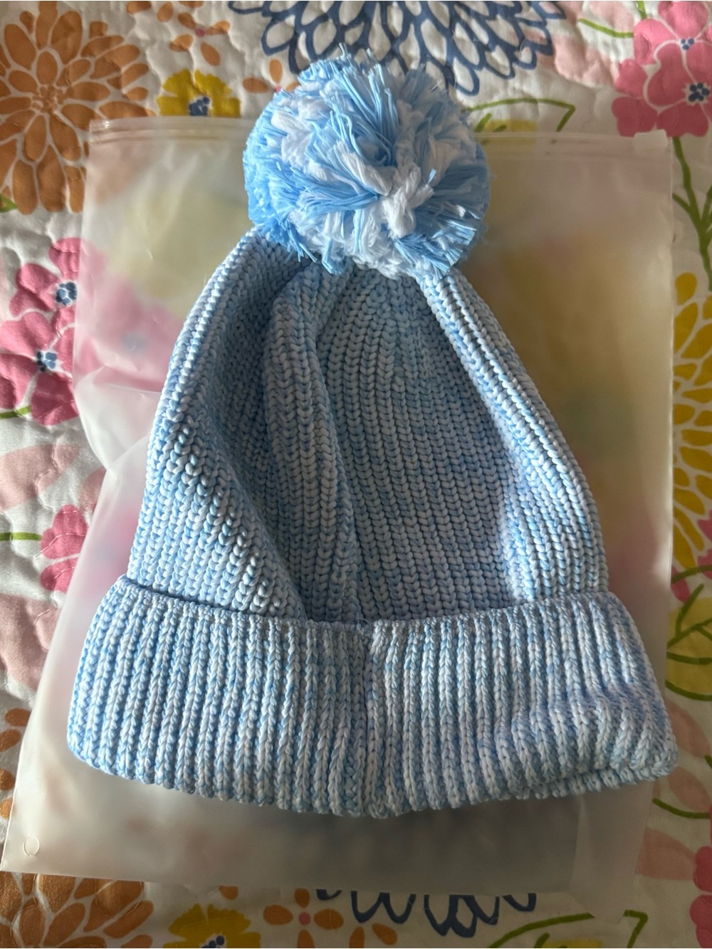 New love your melon blue / white pom Beanie - Picture 2 of 3